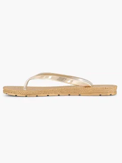 Blue Fin Slippers-Gouden Teenslipper