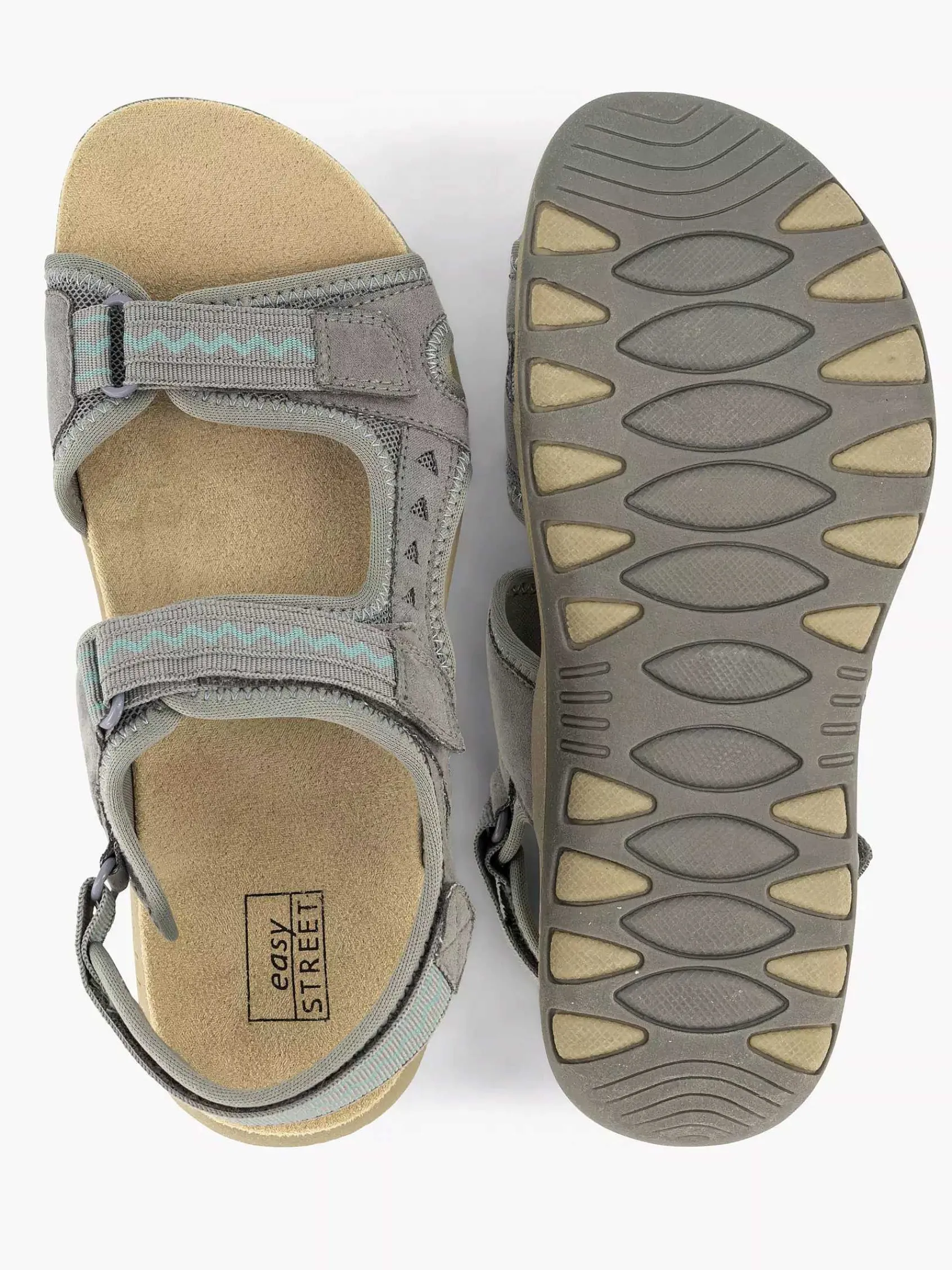 Easy Street Comfort Schoenen-Grijze Comfort Sandaal