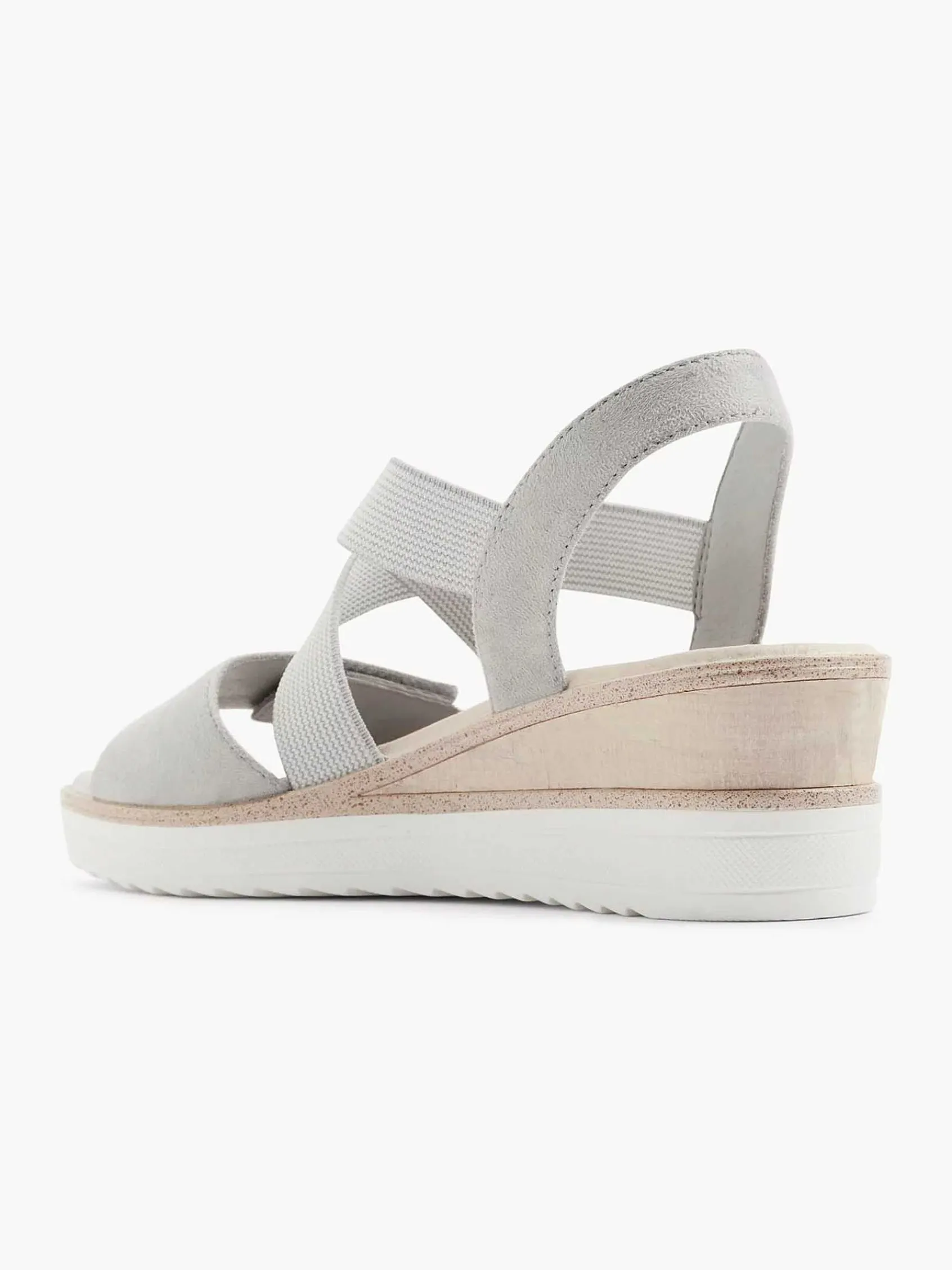 Easy Street Comfort Schoenen-Grijze Comfort Sandalette Sleehak