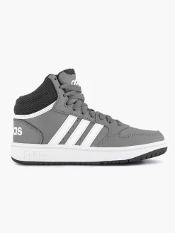 adidas Jongensschoenen-Grijze Hoops Mid 3.0 K