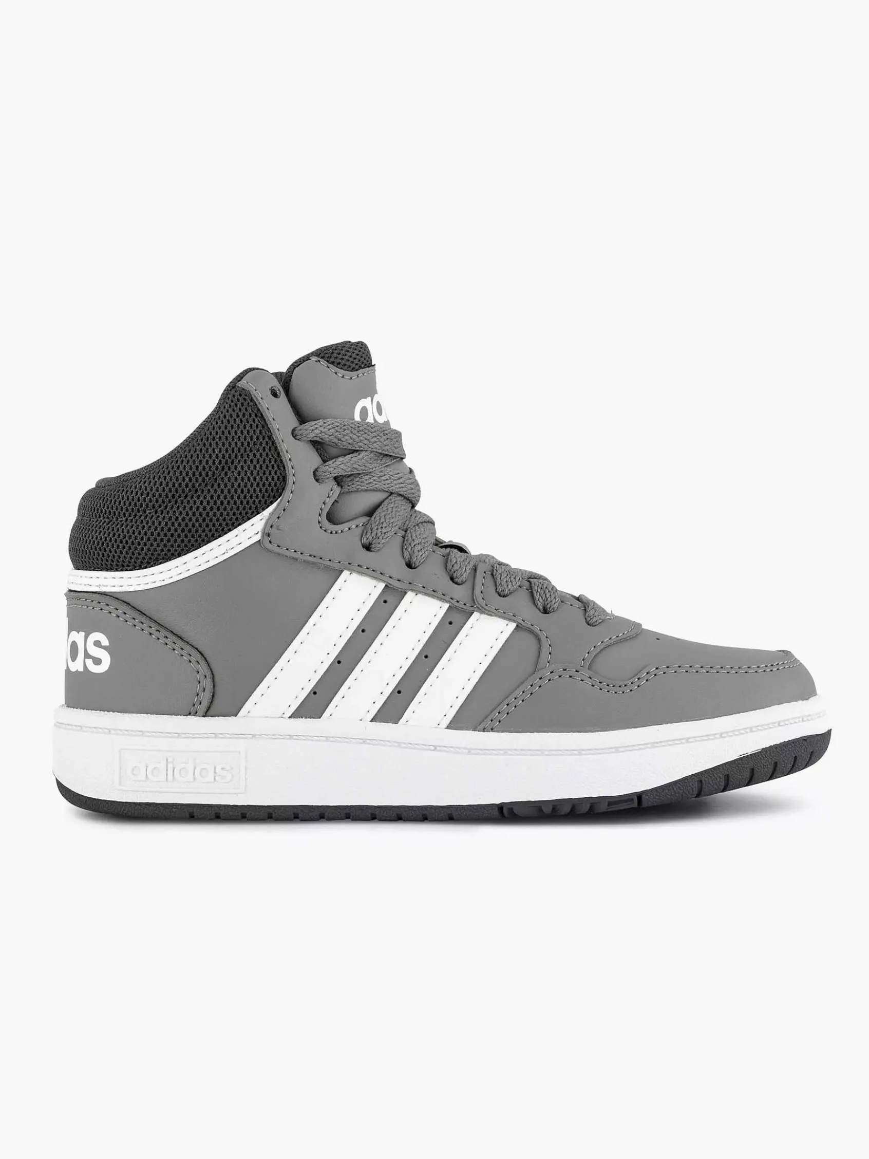 adidas Jongensschoenen-Grijze Hoops Mid 3.0 K