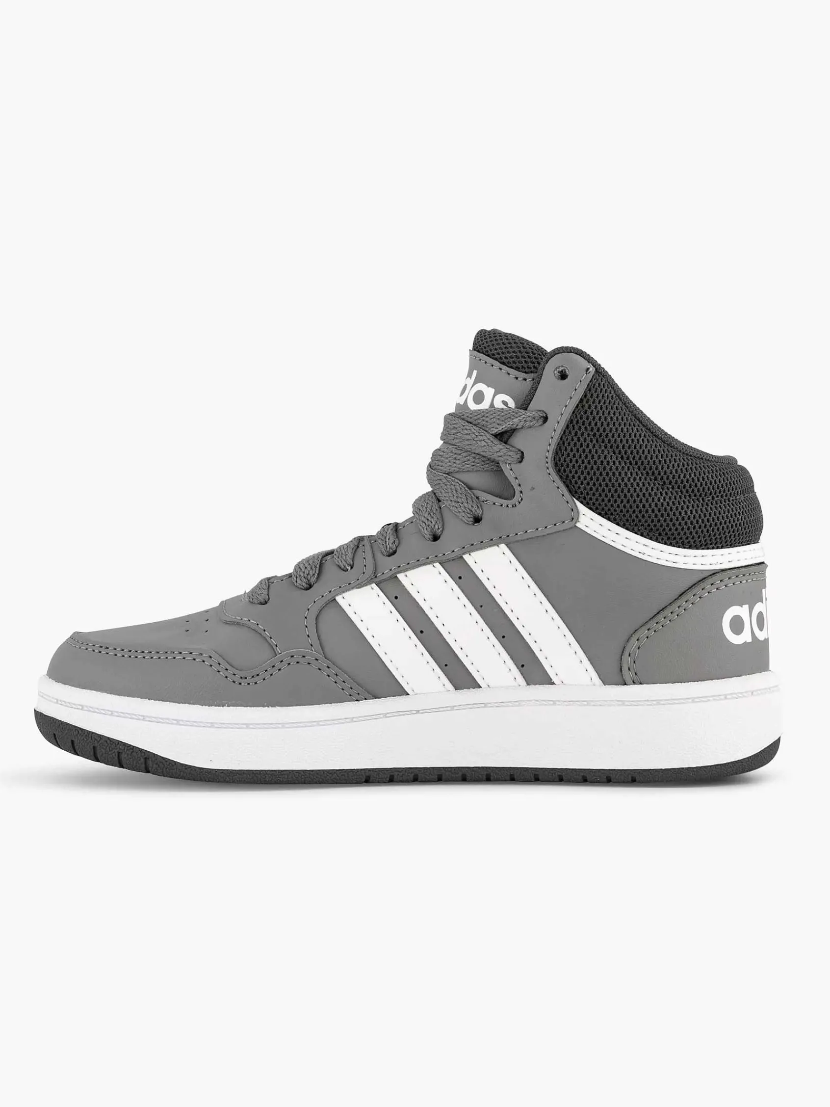 adidas Jongensschoenen-Grijze Hoops Mid 3.0 K