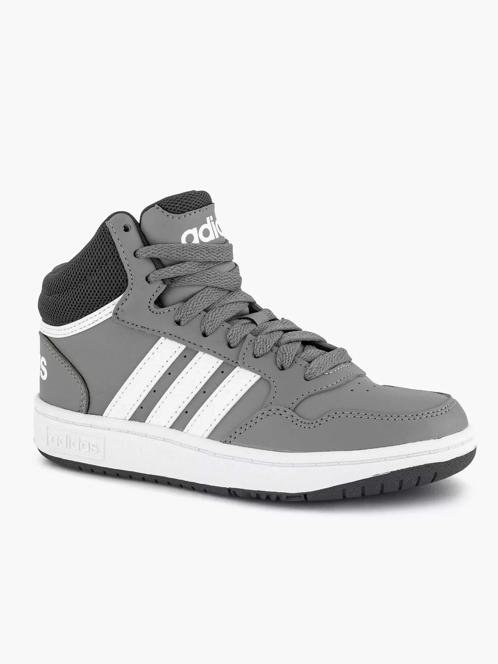 adidas Jongensschoenen-Grijze Hoops Mid 3.0 K
