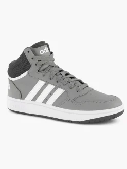 adidas Jongensschoenen-Grijze Hoops Mid 3.0 K