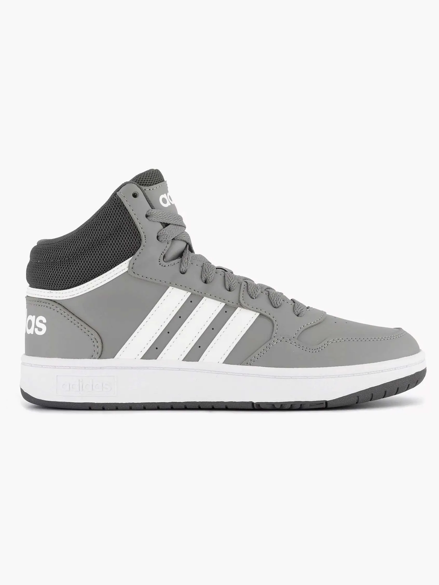 adidas Jongensschoenen-Grijze Hoops Mid 3.0 K