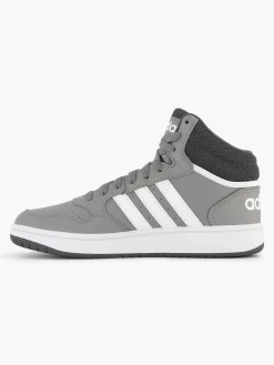 adidas Jongensschoenen-Grijze Hoops Mid 3.0 K