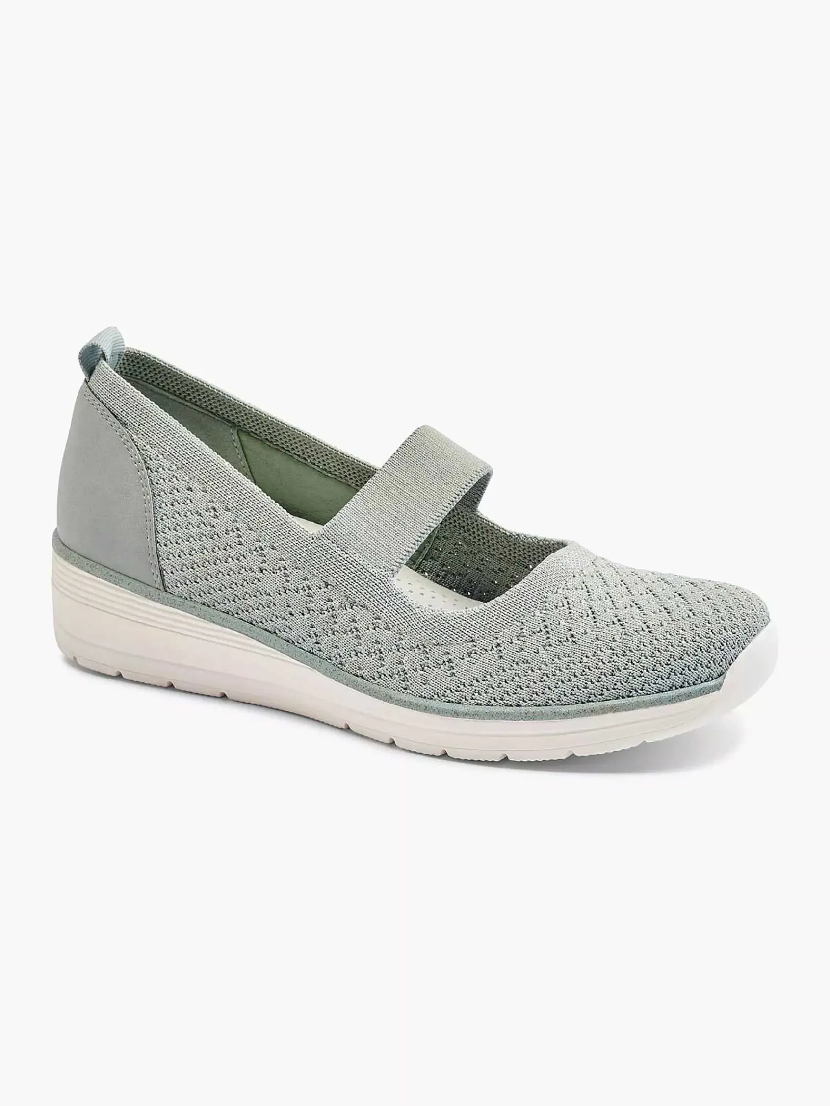 Easy Street Comfort Schoenen-Grijze Instapper Sleehak