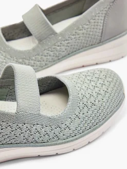 Easy Street Comfort Schoenen-Grijze Instapper Sleehak