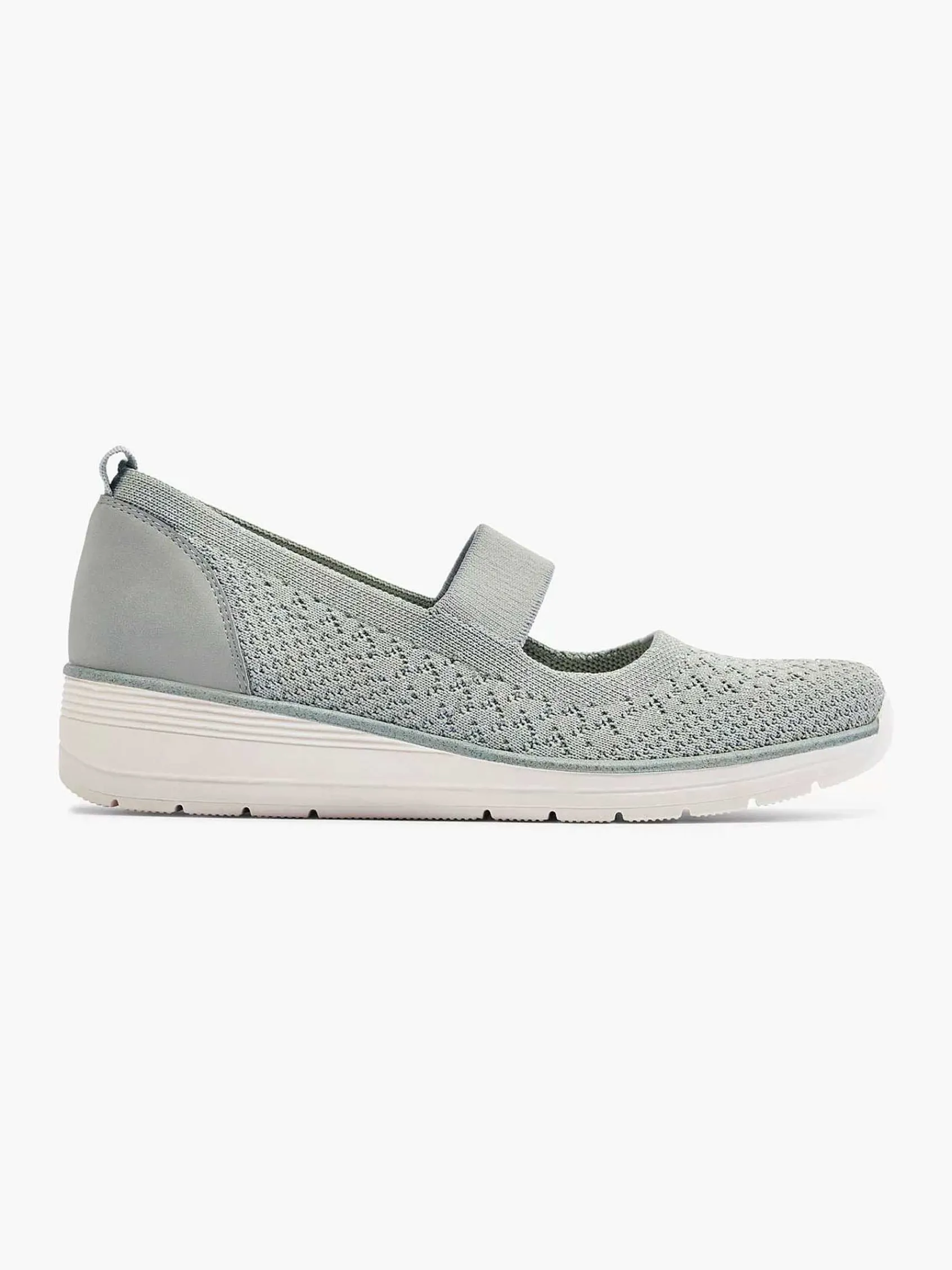 Easy Street Comfort Schoenen-Grijze Instapper Sleehak
