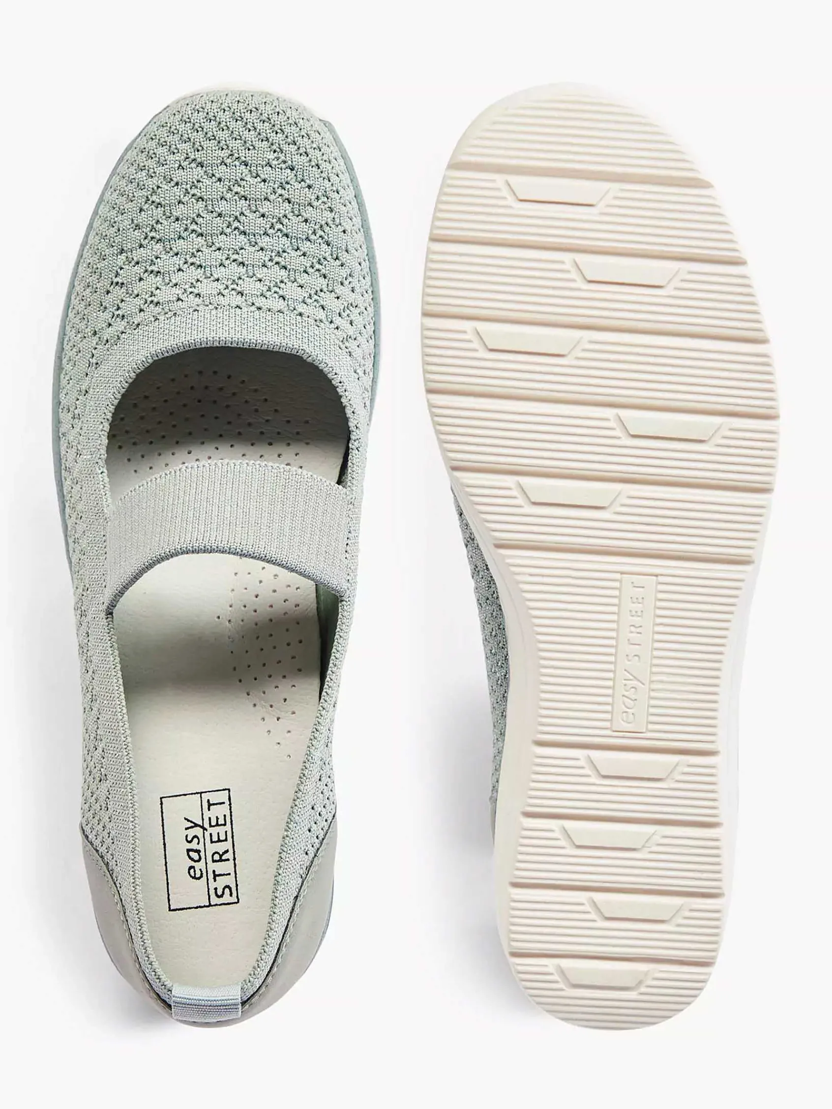 Easy Street Comfort Schoenen-Grijze Instapper Sleehak