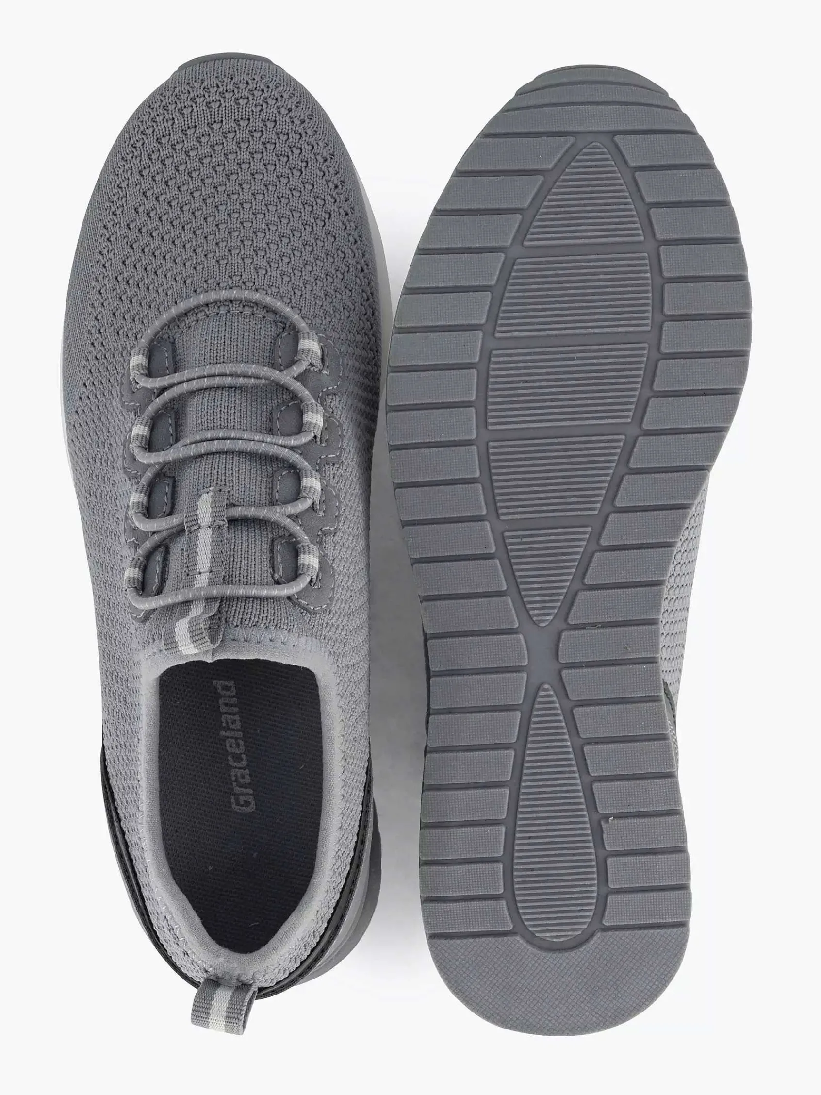 Graceland Instappers-Grijze Instap Sneaker
