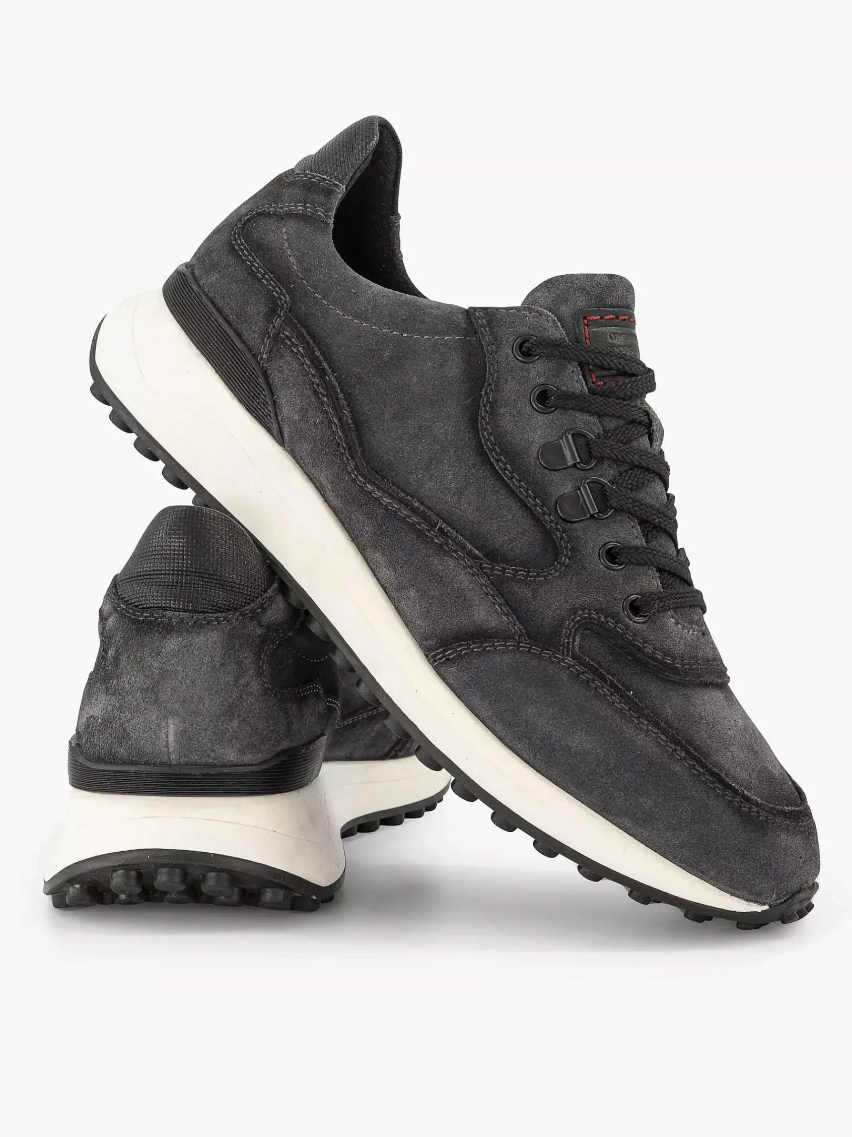 Oxmox Sneakers-Grijze Leren Sneaker