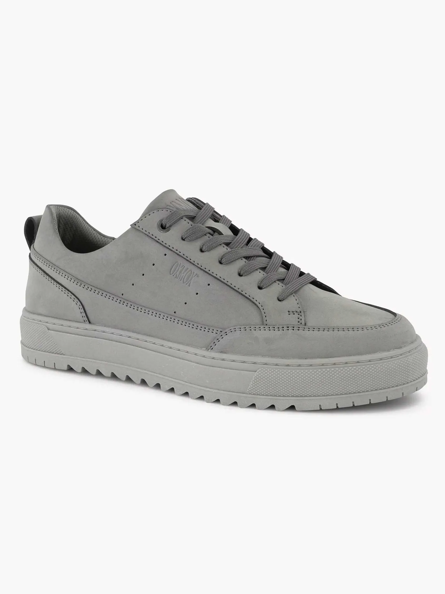 Oxmox Sneakers-Grijze Leren Sneaker
