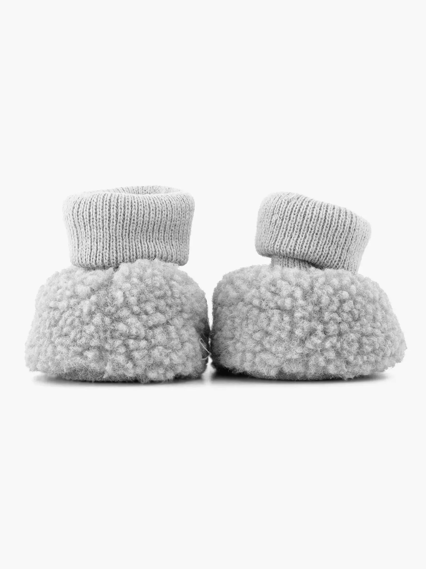vanHaren Jongensschoenen-Grijze Pantoffel Teddy