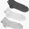 Puma Sokken-Grijze Quarter Plain 3 Pak 39-42