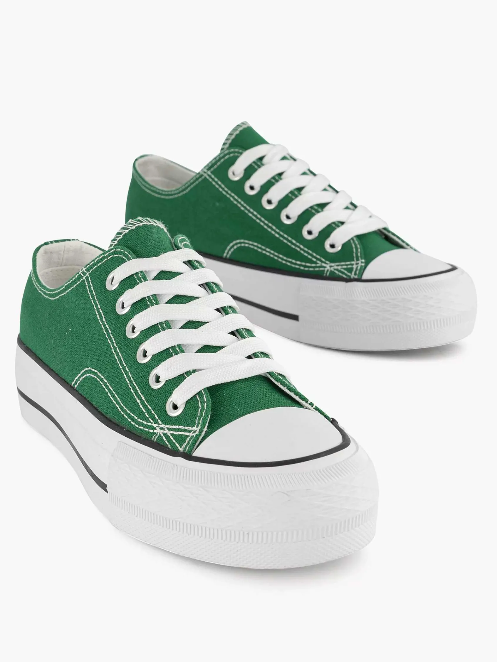 Graceland Sneakers-Groene Canvas Sneaker