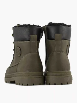 Vty Jongensschoenen-Groene Hoge Veterboot