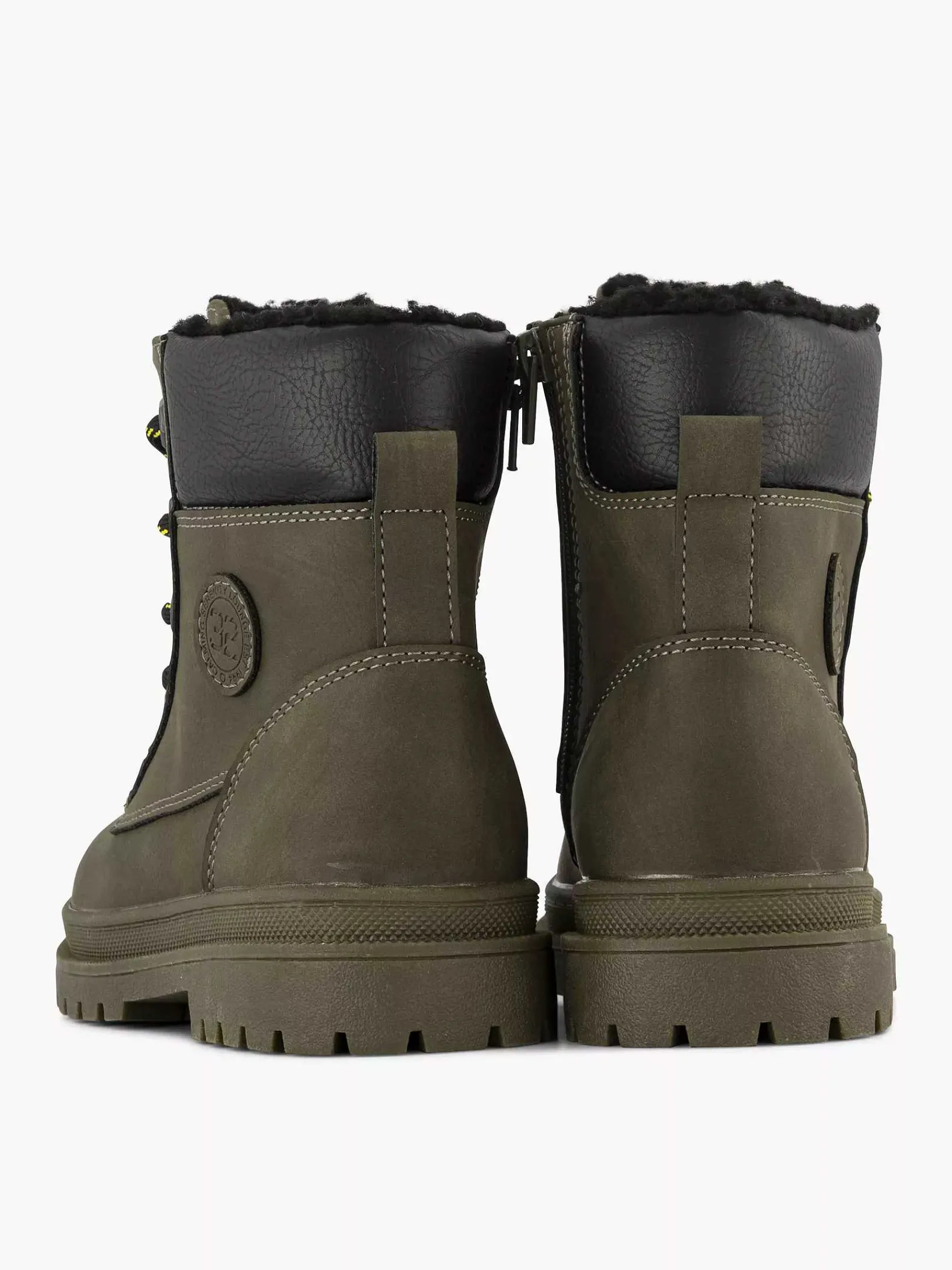 Vty Jongensschoenen-Groene Hoge Veterboot