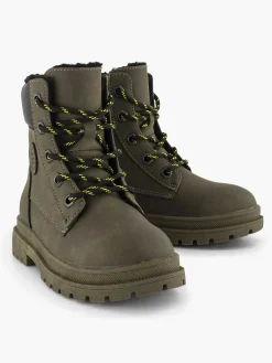 Vty Jongensschoenen-Groene Hoge Veterboot