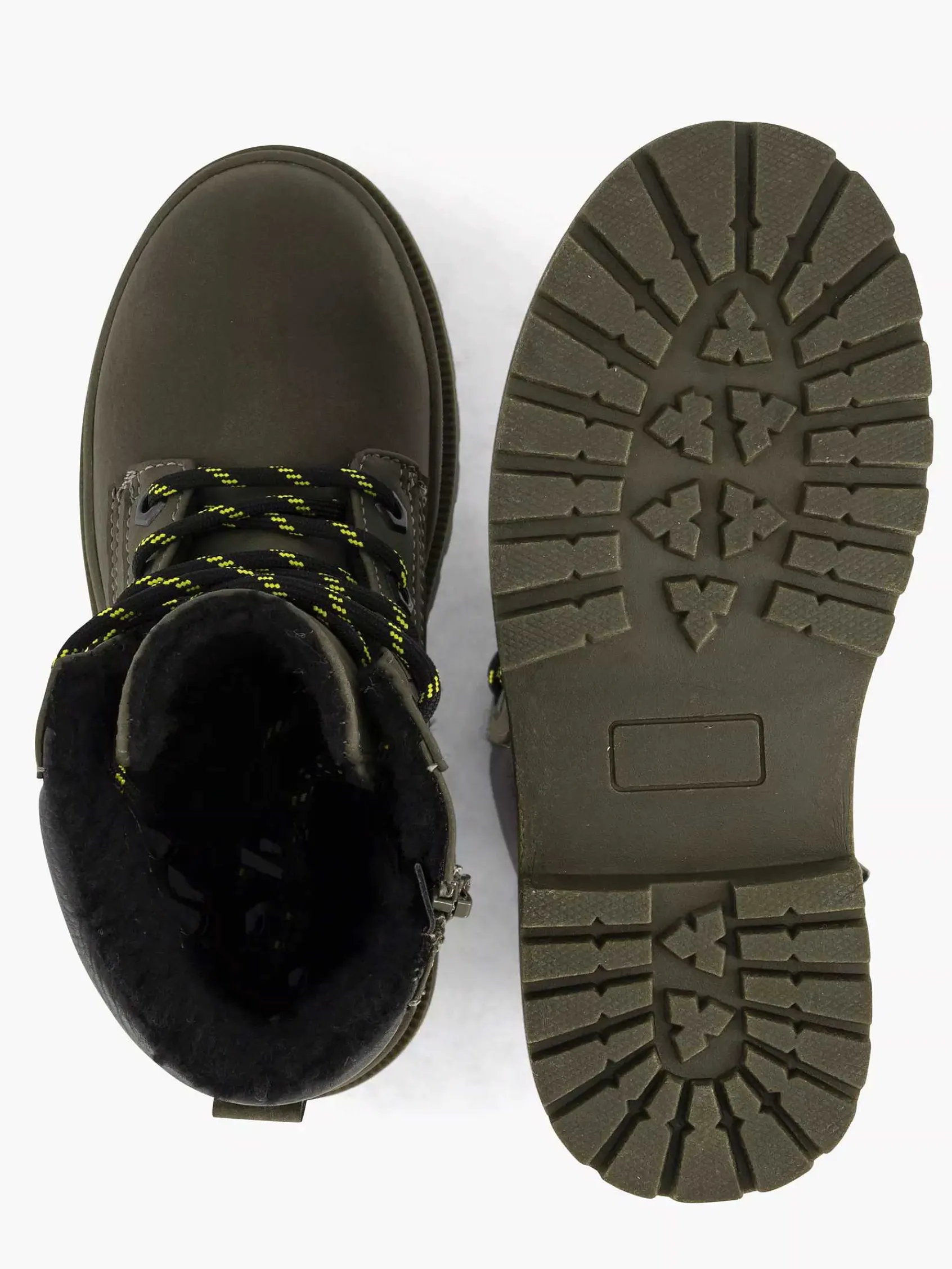 Vty Jongensschoenen-Groene Hoge Veterboot