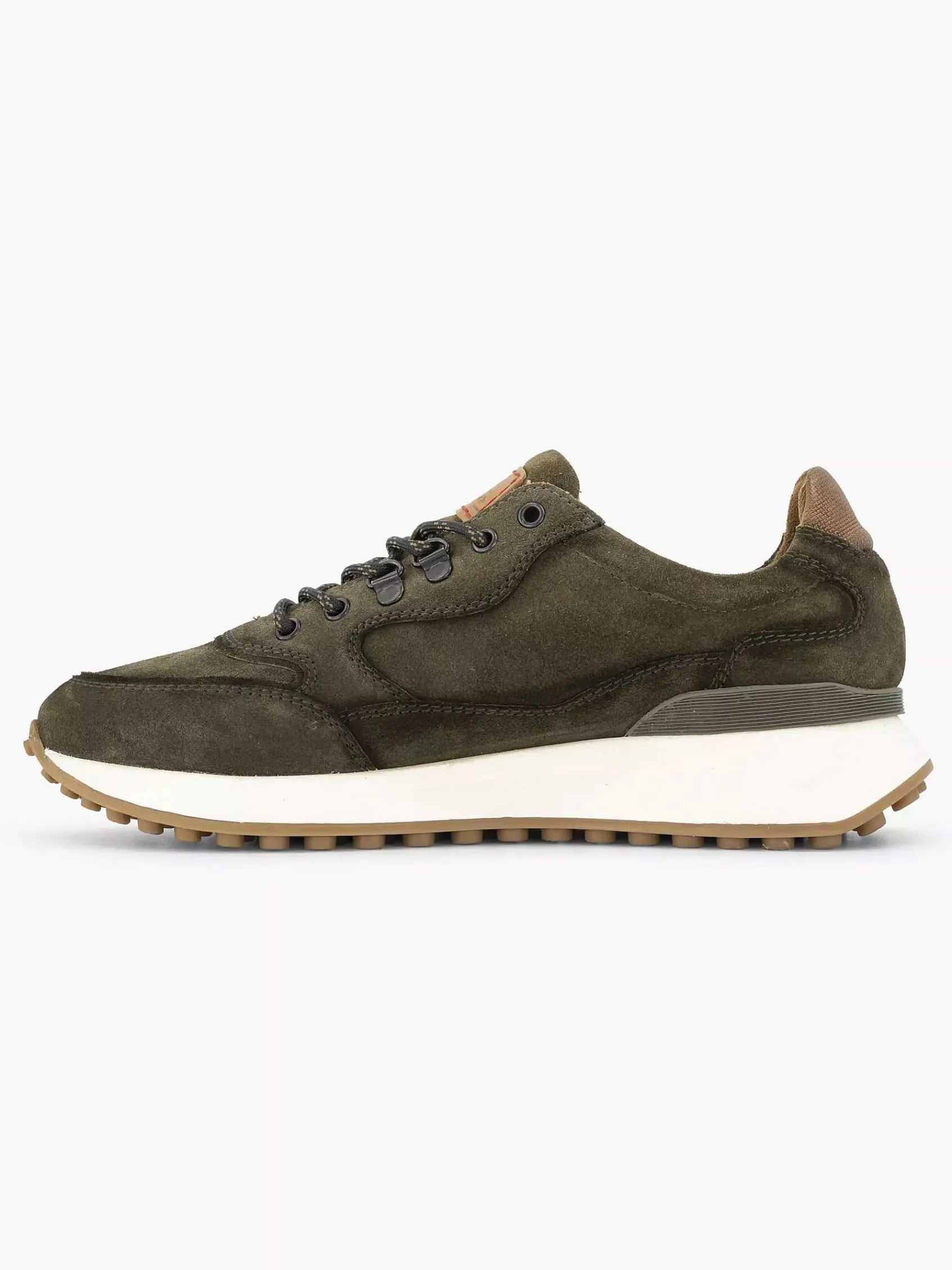 Oxmox Sneakers-Groene Leren Chunky Sneaker
