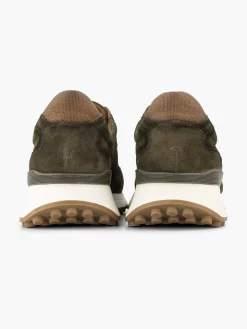 Oxmox Sneakers-Groene Leren Chunky Sneaker