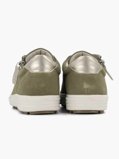 Medicus Comfort Schoenen-Groene Leren Comfort Sneaker