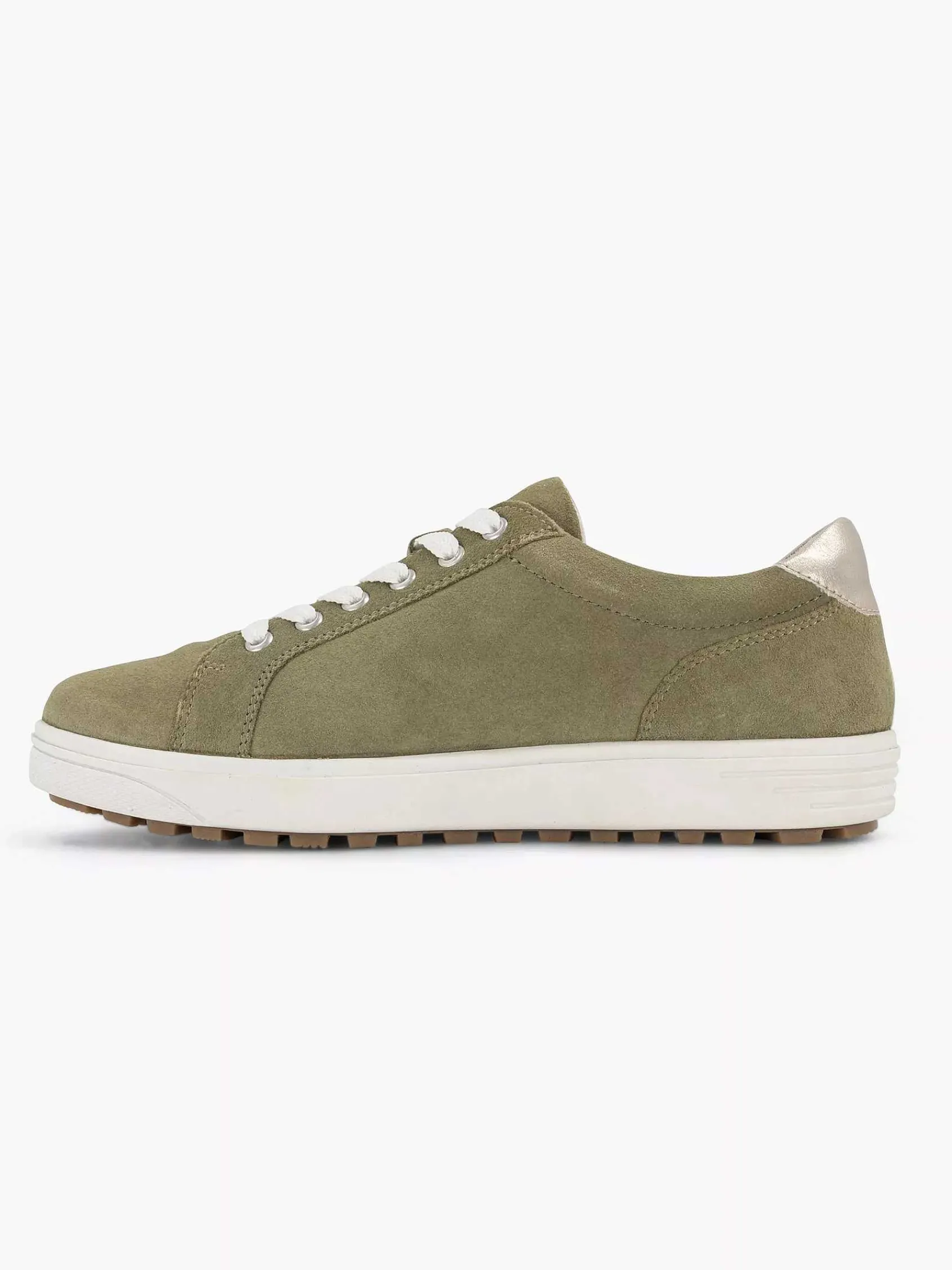 Medicus Comfort Schoenen-Groene Leren Comfort Sneaker