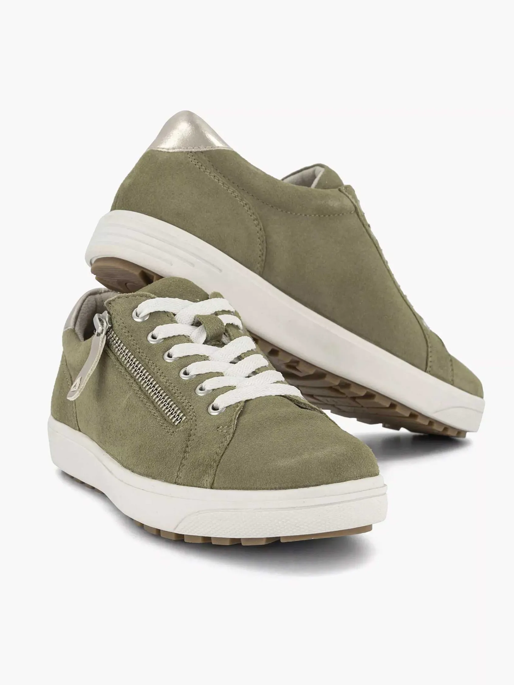 Medicus Comfort Schoenen-Groene Leren Comfort Sneaker