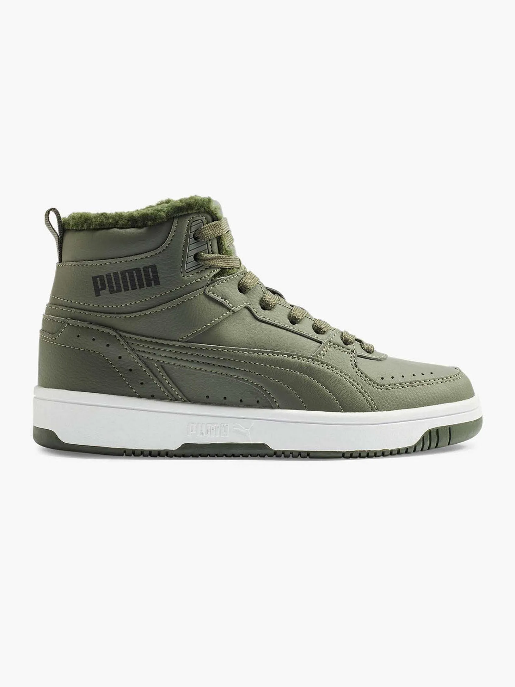 Puma Jongensschoenen-Groene Rebound Joy Fur Jr