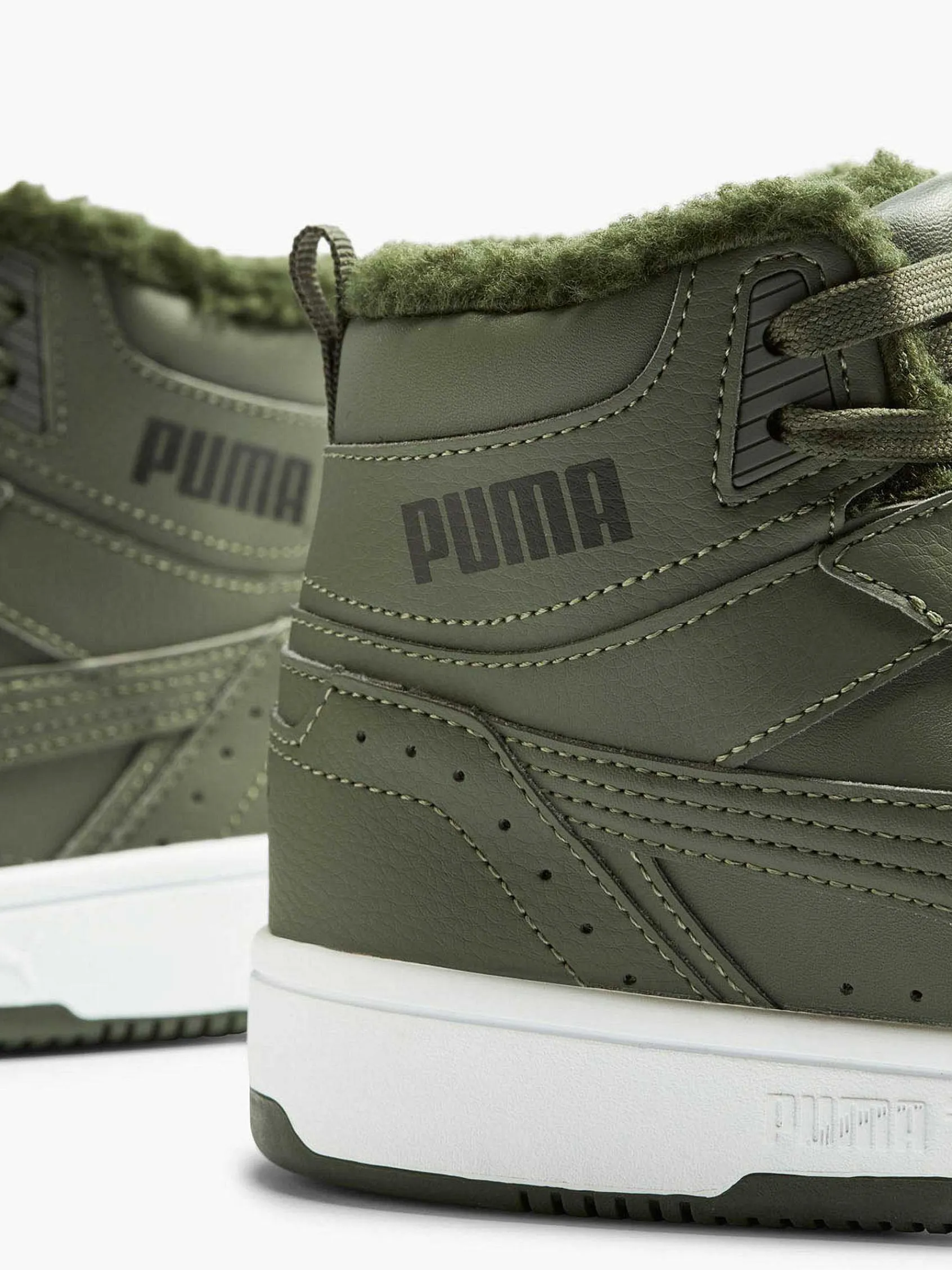 Puma Jongensschoenen-Groene Rebound Joy Fur Jr