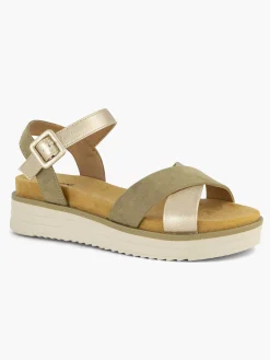 Graceland Sandalen-Groene Sandaal