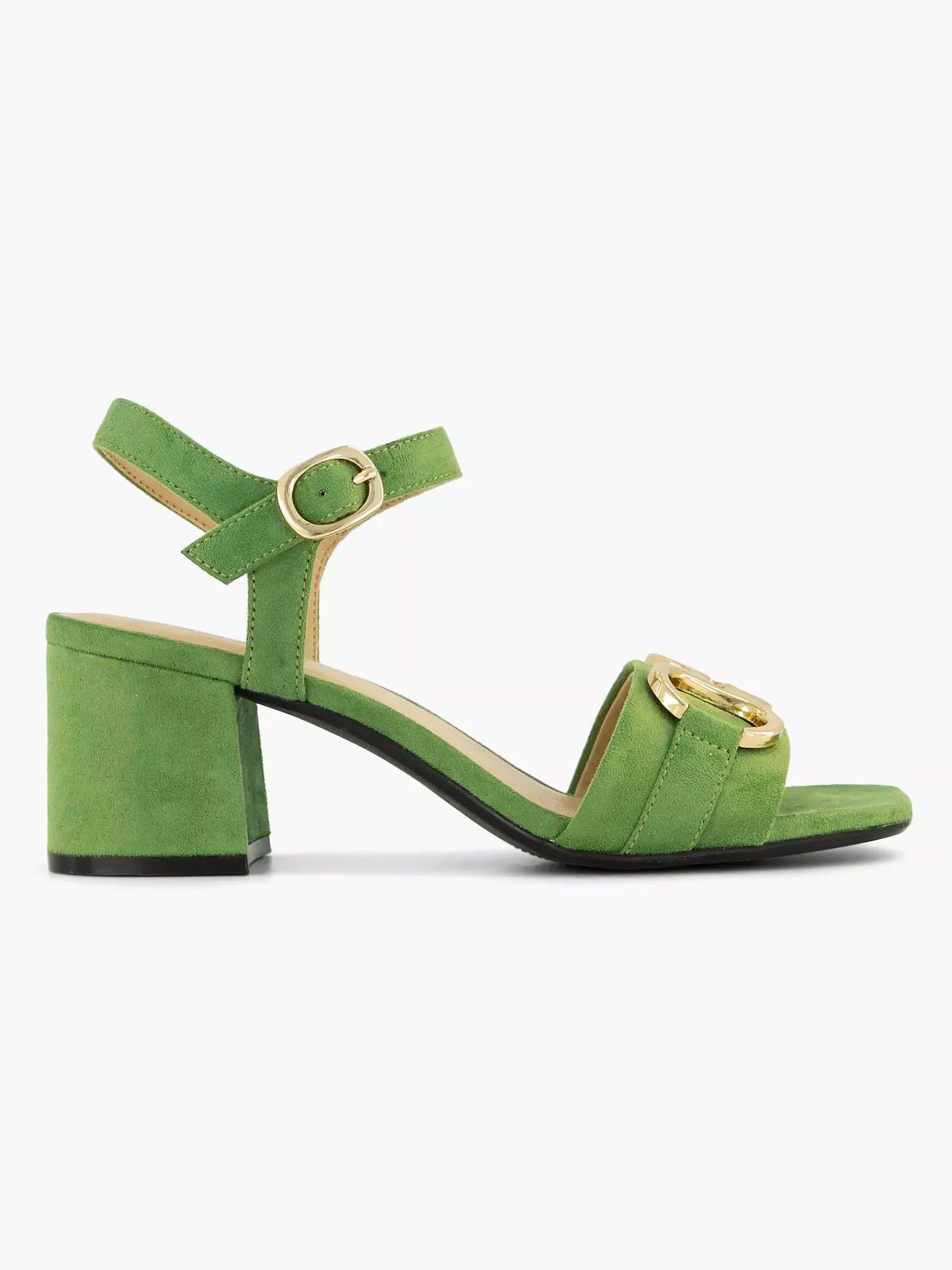 Graceland Sandalen-Groene Sandalette Sierketting