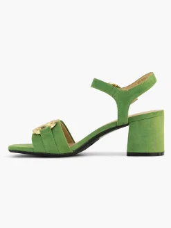 Graceland Sandalen-Groene Sandalette Sierketting