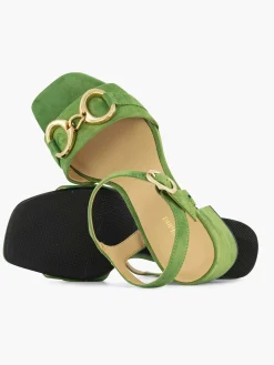 Graceland Sandalen-Groene Sandalette Sierketting