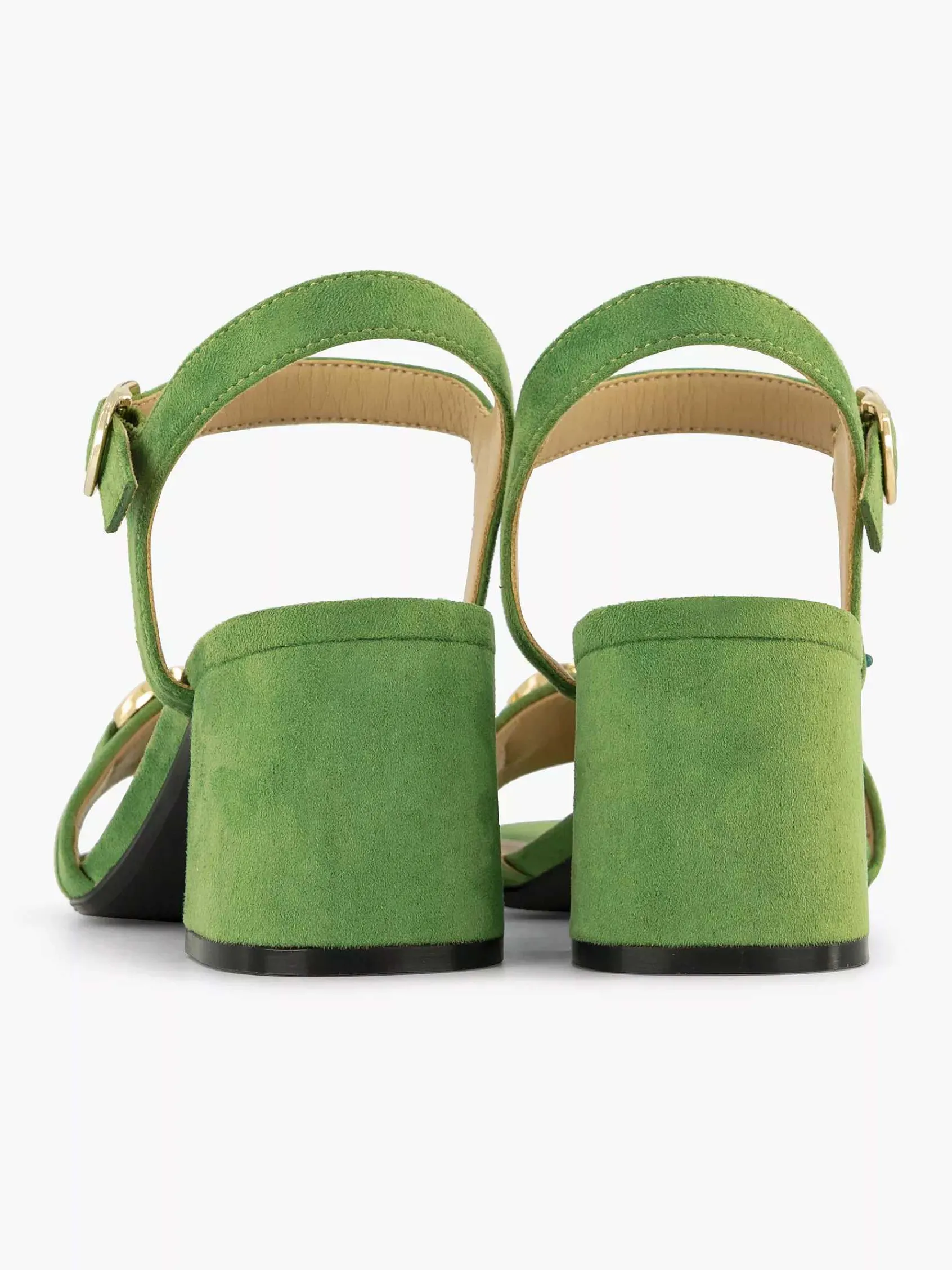 Graceland Sandalen-Groene Sandalette Sierketting