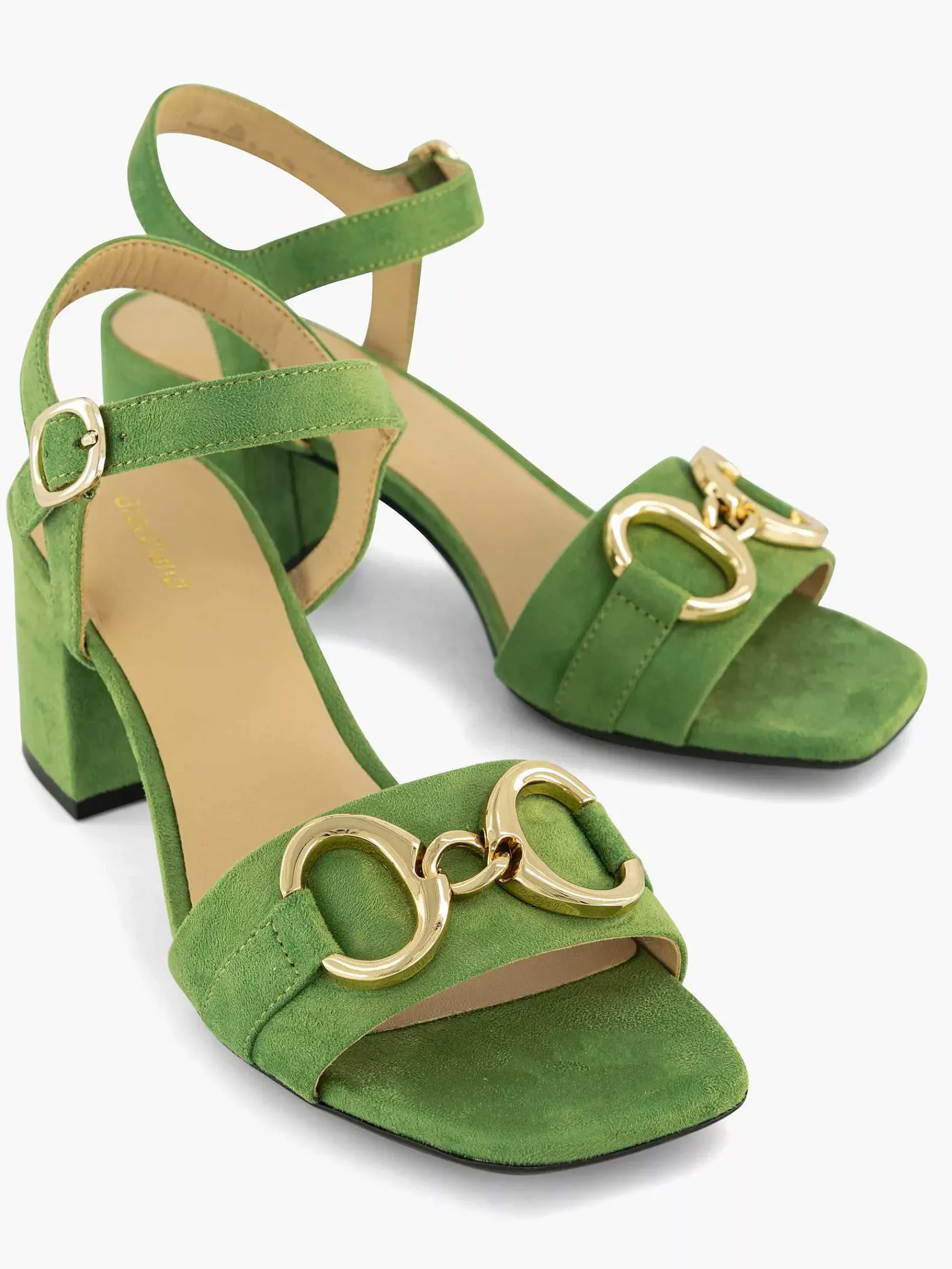 Graceland Sandalen-Groene Sandalette Sierketting