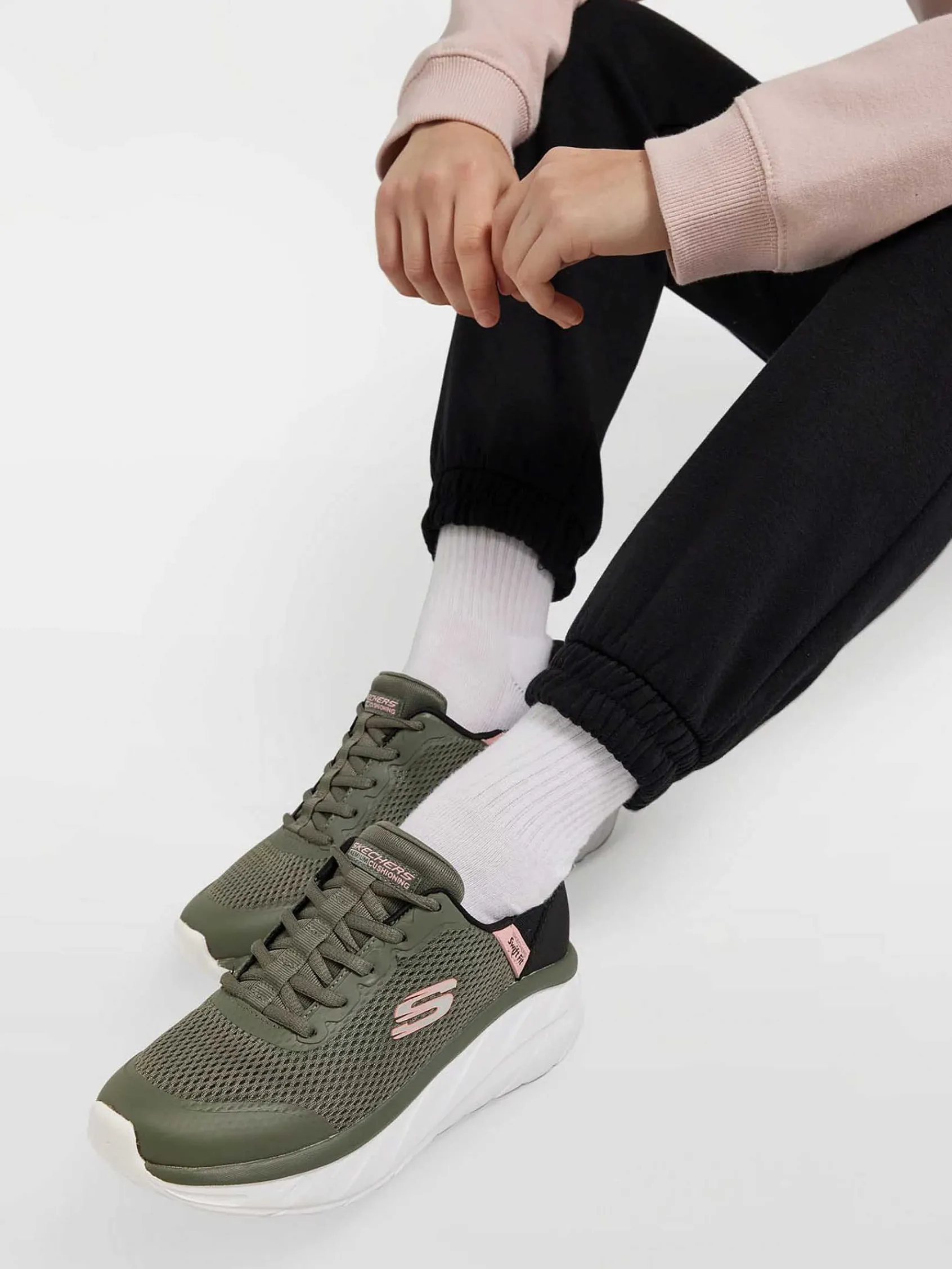 Skechers Sneakers-Groene Sneaker Swift Fit - Hands Free Premium Cushioning