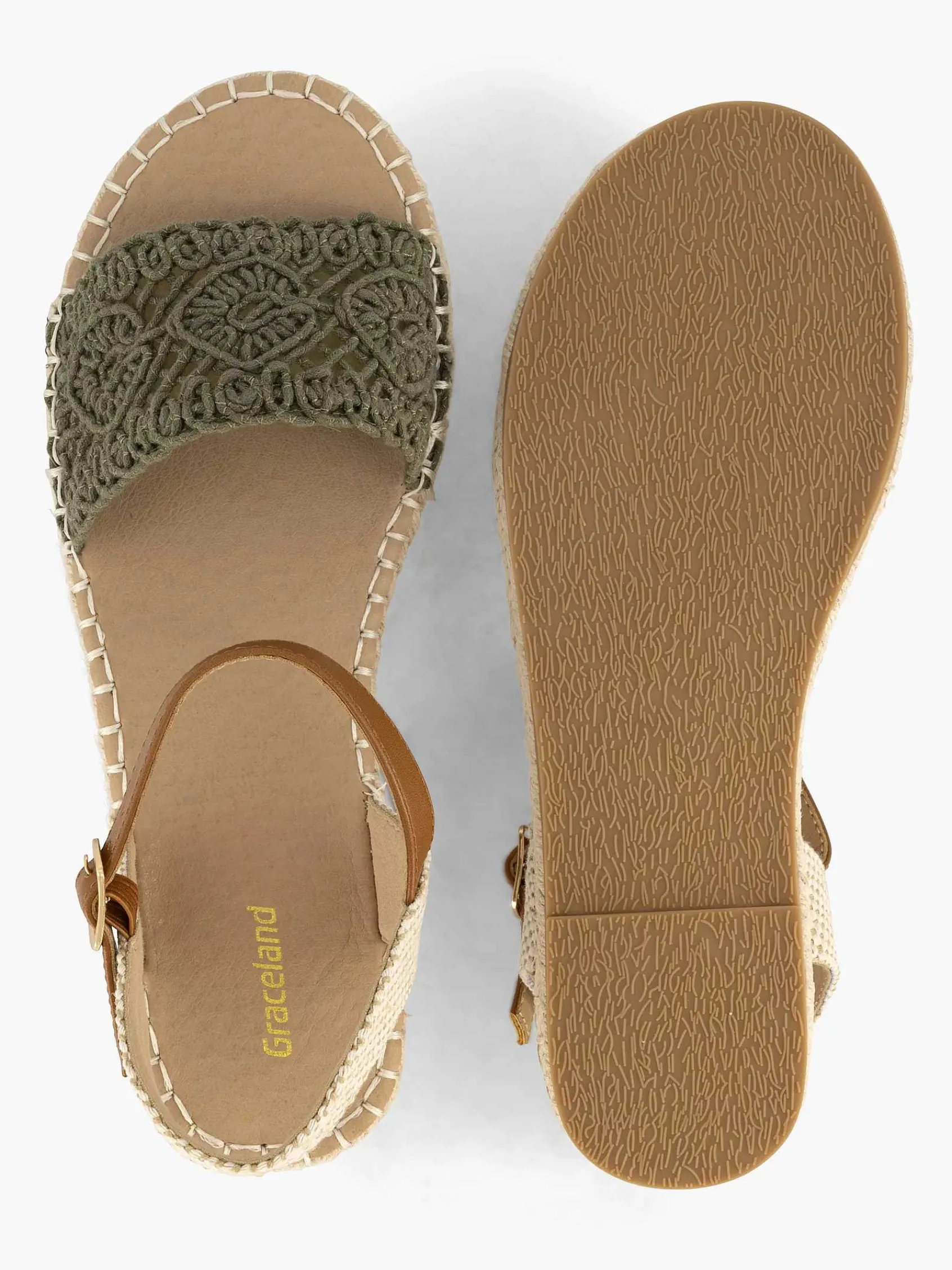 Graceland Sandalen-Khaki Sandaal