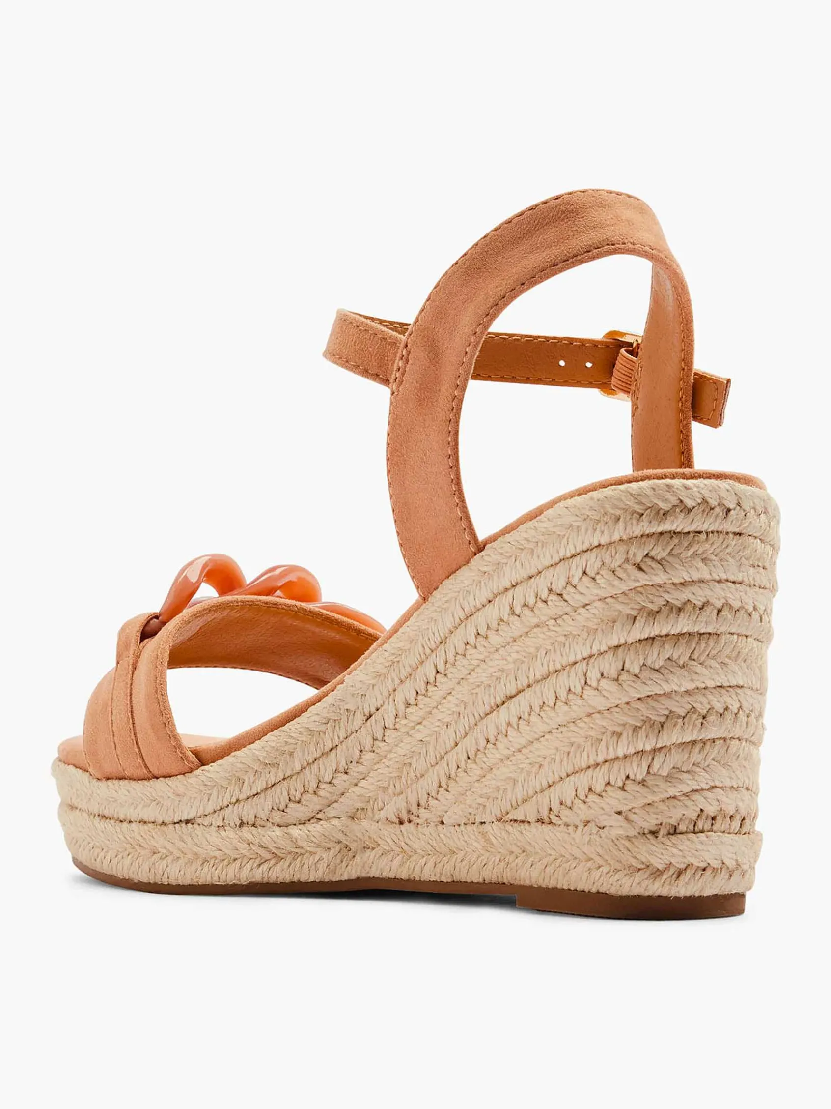 Graceland Sandalen-Koraal Sandaal Sleehak