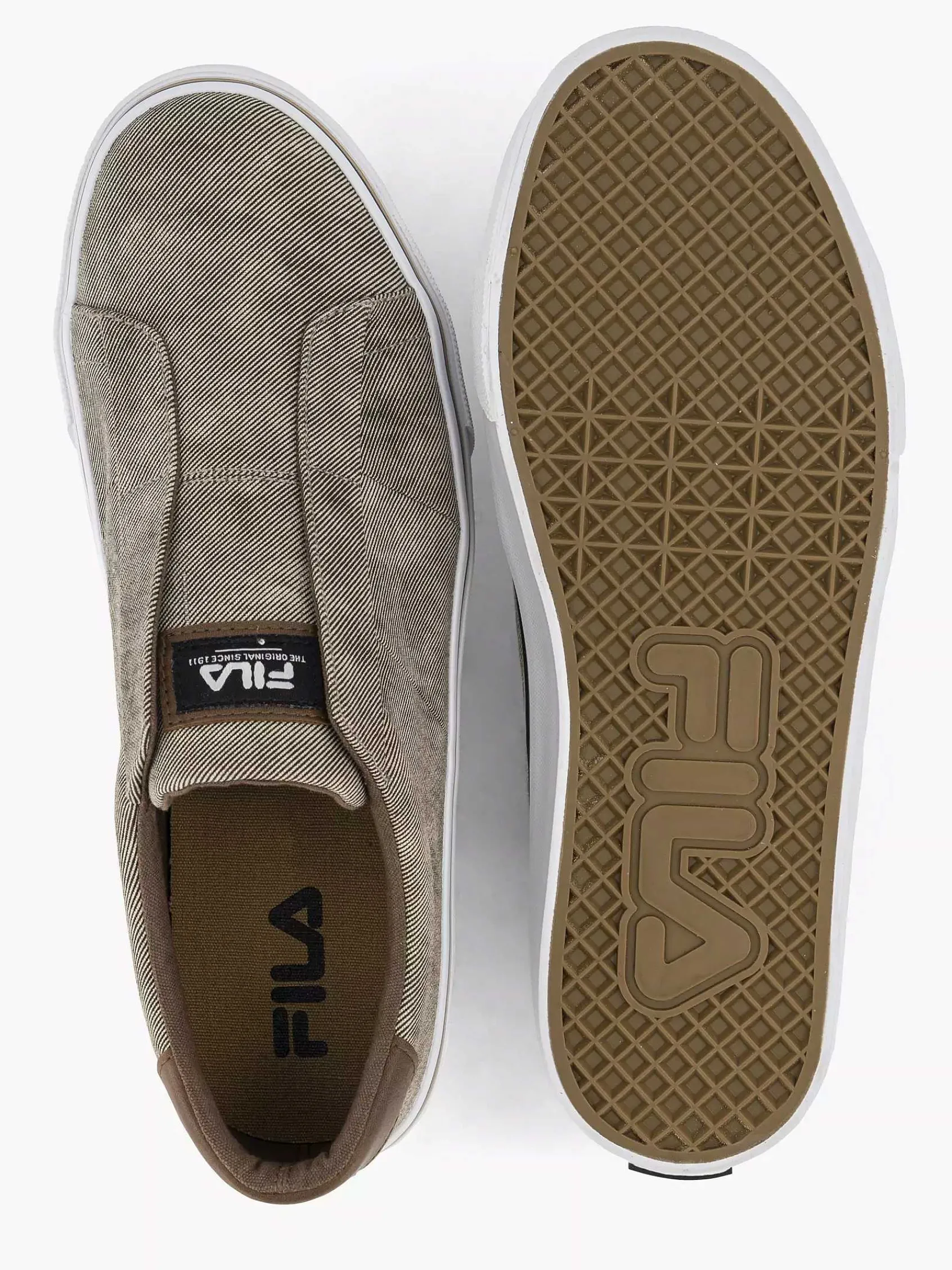 FILA Instappers-Licht Beige Canvas Instapper