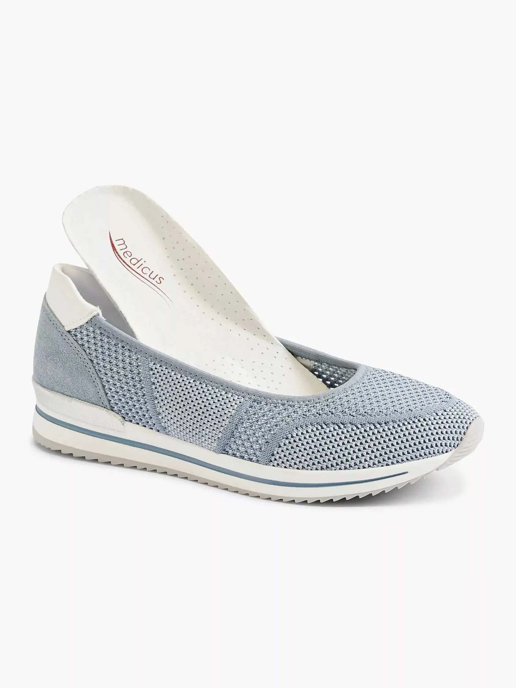 Medicus Comfort Schoenen-Lichtblauwe Comfort Instapper