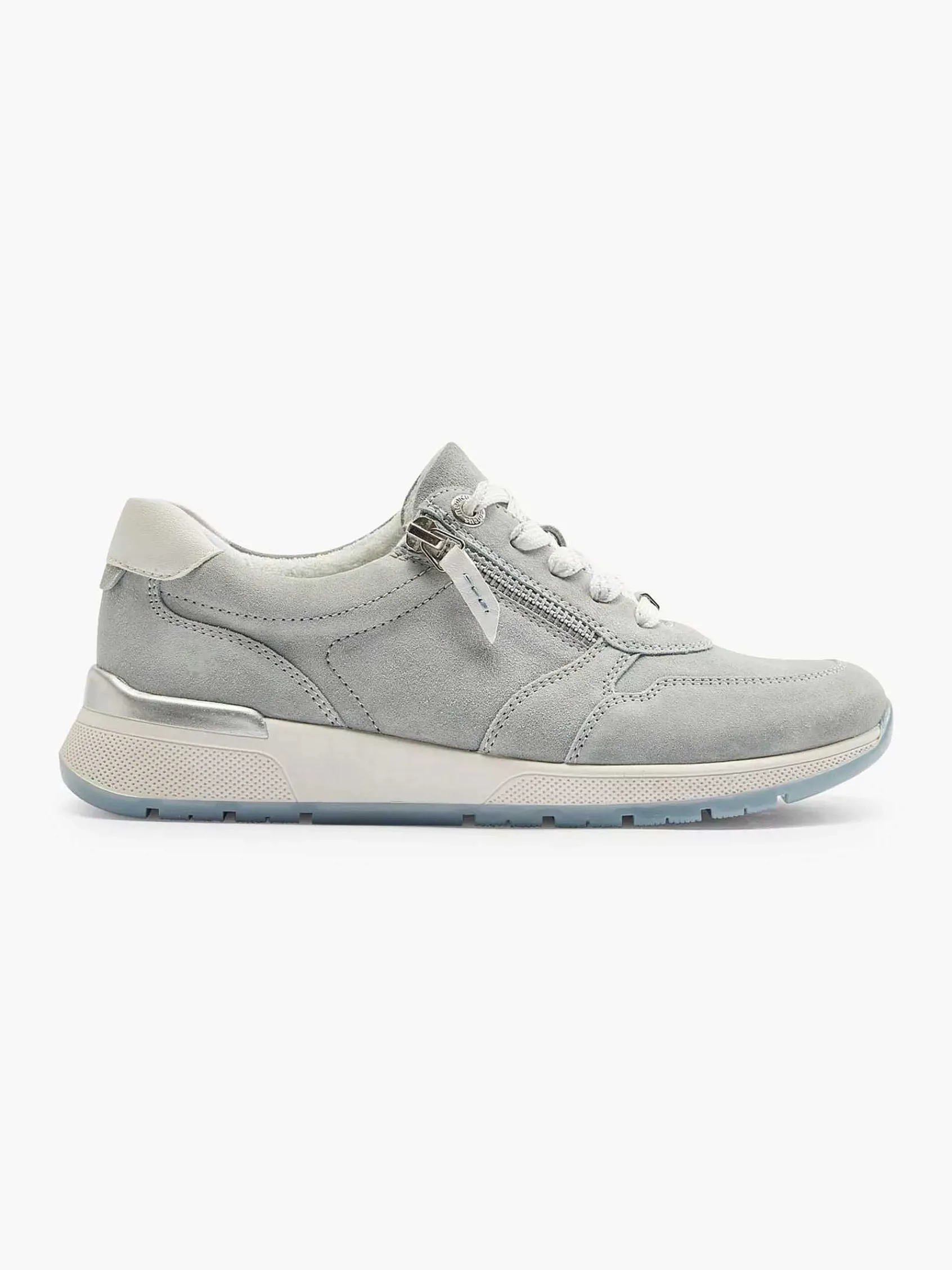 Medicus Comfort Schoenen-Lichtblauwe Leren Sneaker