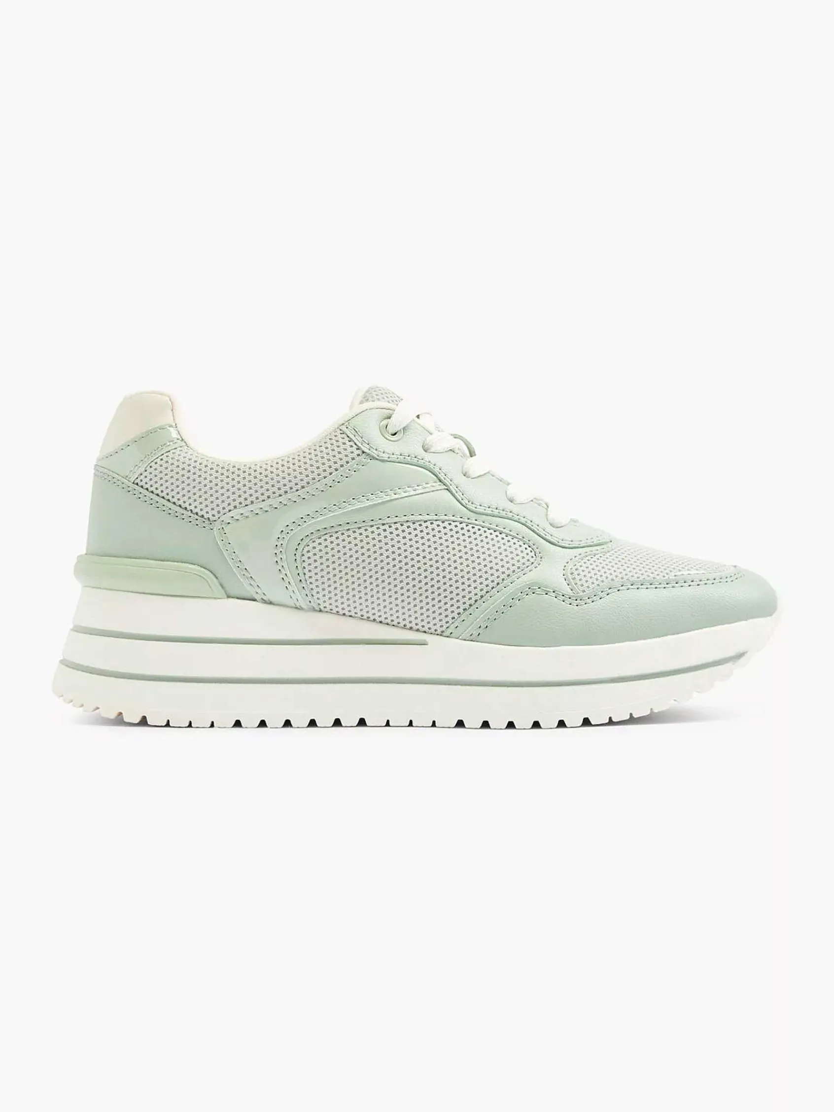 Graceland Sneakers-Lichtgroene Sneaker Platform