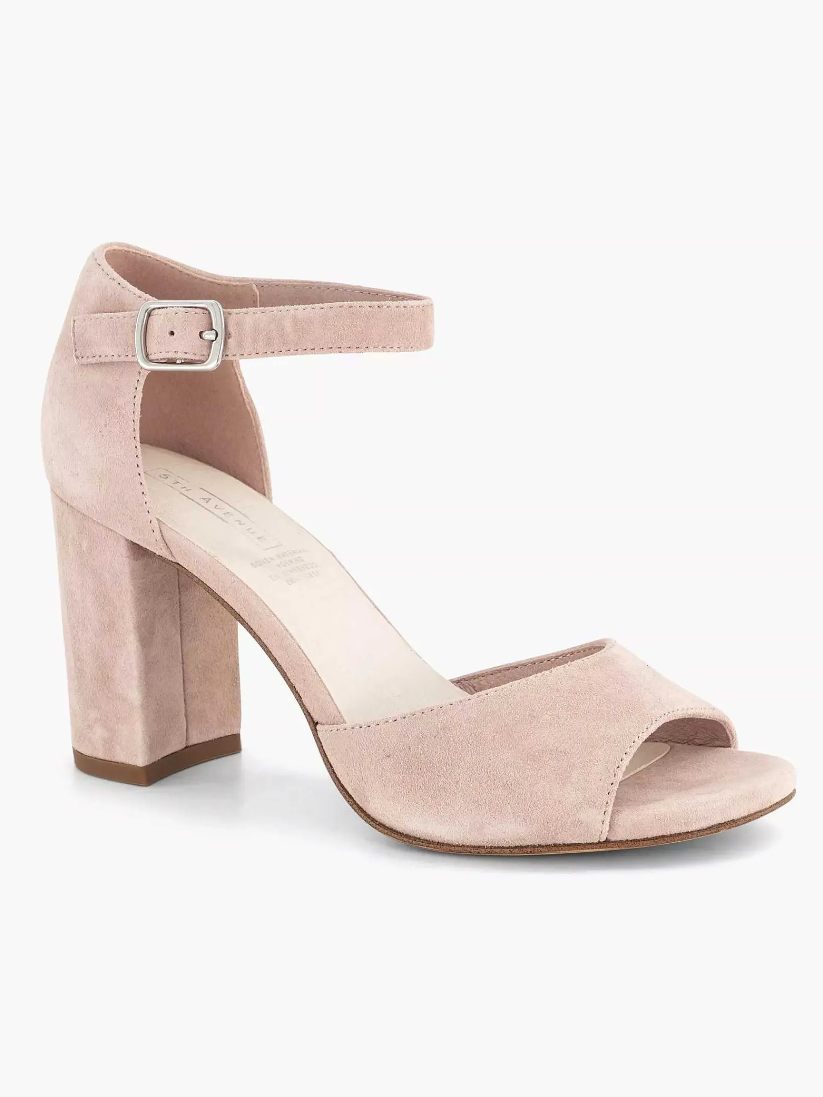 5th Avenue Sandalen-Lichtroze Suede Sandalette