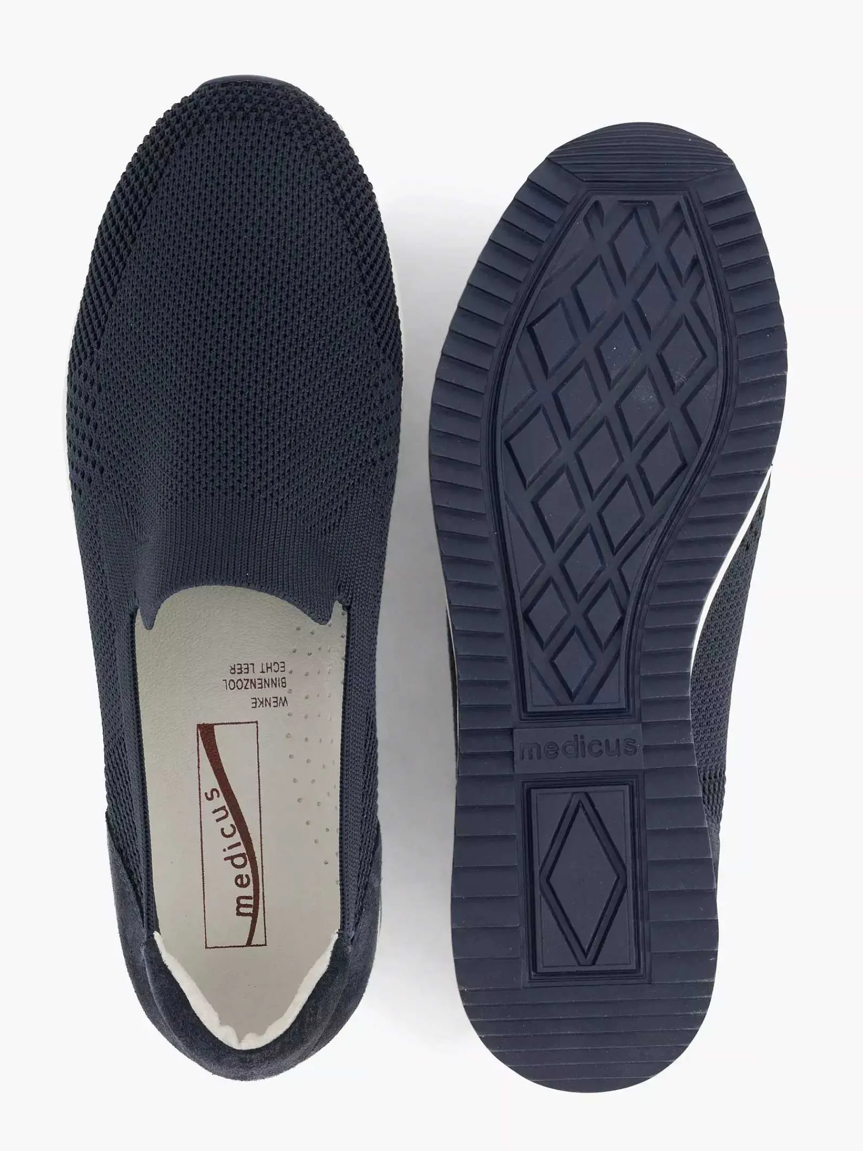Medicus Comfort Schoenen-Marineblauwe Comfort Instapper