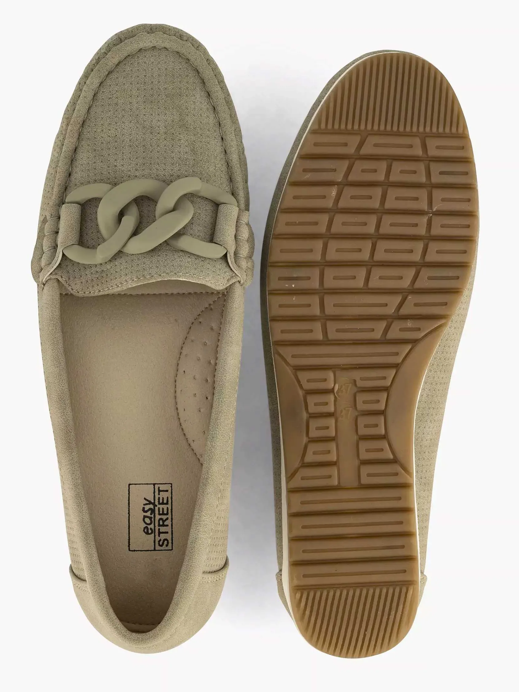 Easy Street Comfort Schoenen-Olijf Comfort Instapper