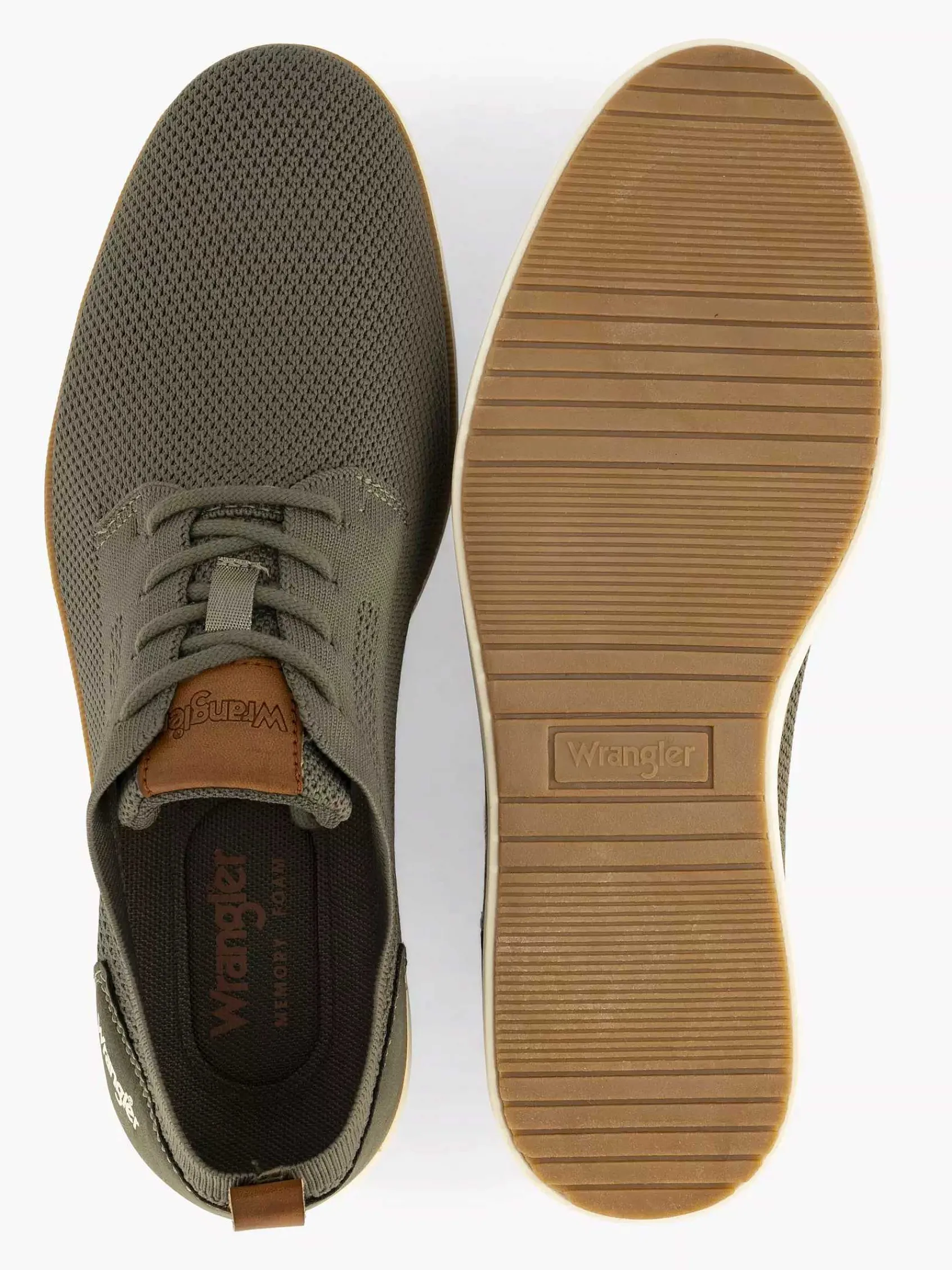 Wrangler Geklede Schoenen-Olijf Veterschoen