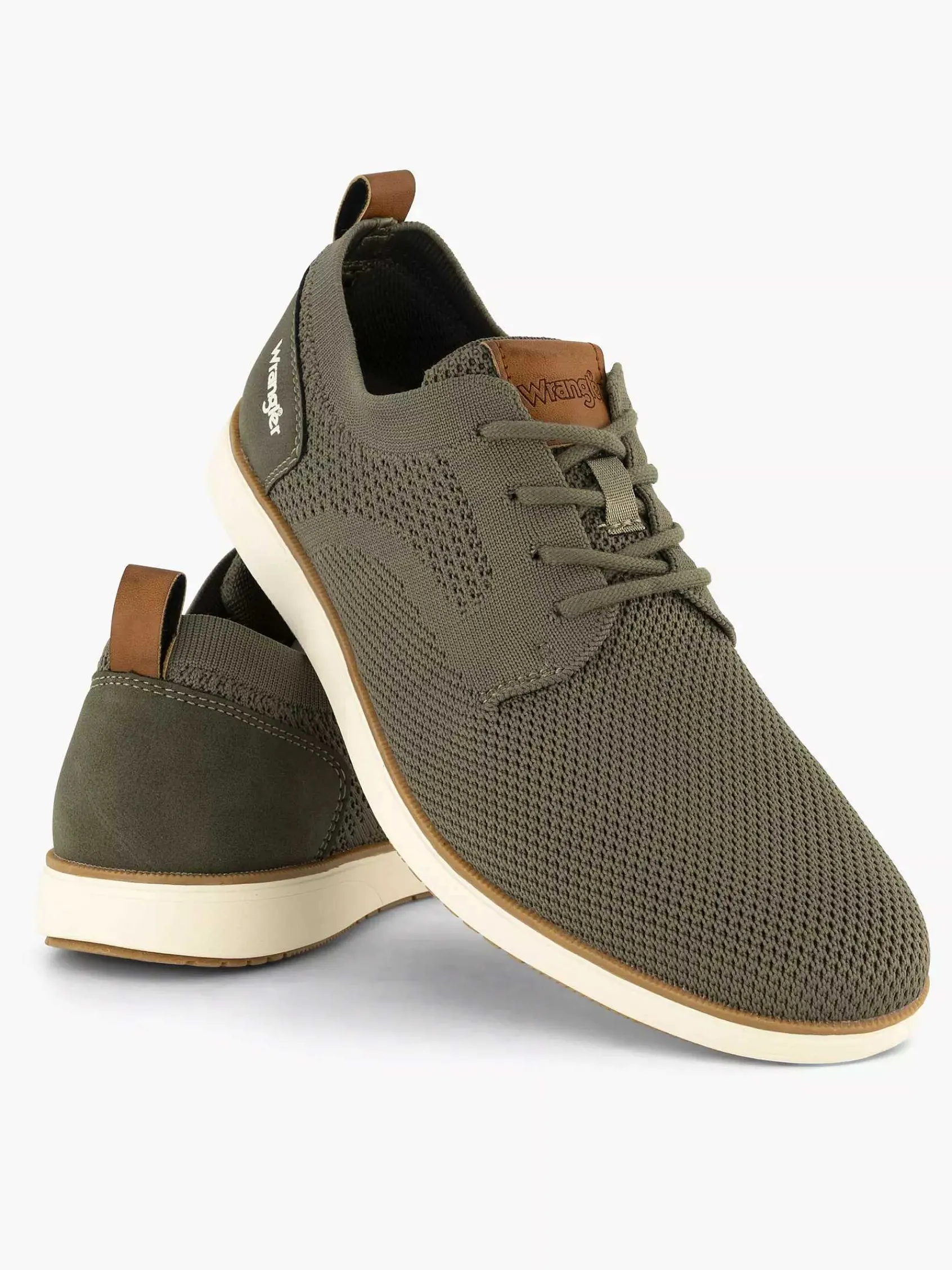 Wrangler Geklede Schoenen-Olijf Veterschoen
