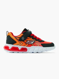 Skechers Jongensschoenen-Oranje Sneaker Lichtjes